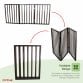 Dark Brown Dog Safety Folding Wooden Pet Gate Portable Indoor Barrier