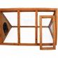 Wooden Outdoor Triangle Rabbit Guinea Pig Pet Hutch Run Cage