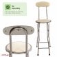 White Padded Folding High Chair Breakfast Kitchen Bar Stool Seat