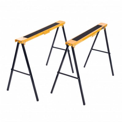 2x Saw DIY Garage Work Bench Carpentry Building Trestles Load 100KG