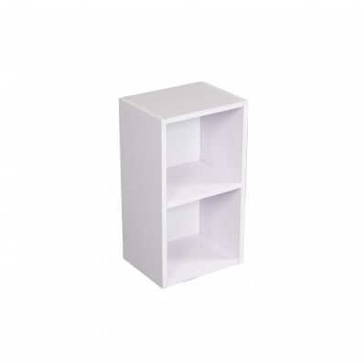 2 Tier Wooden Shelf White Bookcase Shelving Storage Display Rack