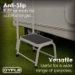 Single Caravan Step Stool Steel Non Slip Rubber Tread Safety with Handle