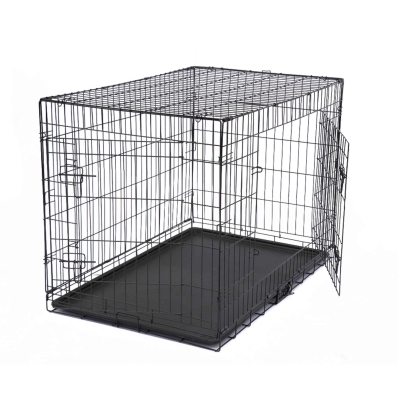 30" Folding Metal Dog Cage Puppy Transport Crate Pet Carrier