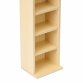 6 Tier Beech Wooden CD DVD Game Book Shelf Storage Tower Rack - Fits 102 CDs