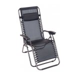 Folding Reclining Garden Deck Chair Sun Lounger Zero Gravity
