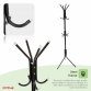 12 Hook Coat Umbrella Stand Hat Rack Heavy Duty All Metal Black