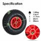 2x 10" 3.00-4 Plastic Rim Sack Truck Replacement Pneumatic Tyre Wheel