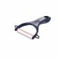 Black Handheld Potato Fruit Vegetable Peeler Stainless Steel Blade