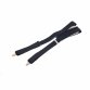 Unisex Black Elastic Adjustable Brace Outfit Suspenders with Metal Clips