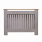 Medium Grey Wooden Slatted Grill Radiator Cover MDF Cabinet