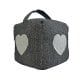 Pack of 2 Heart Pattern Fabric Heavy Weighted Cube Door Stops Stoppers w/ Handle