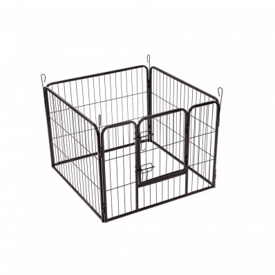 Small Folding 4 Panel Pet Dog Rabbit Run Play Pen Whelping Cage Enclosure