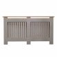 Large​ Grey Wooden Slatted Grill Radiator Cover MDF Cabinet