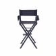 Professional Black Wooden Folding Director Makeup Chair with 2 Storage Pouches