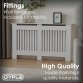 Large White Wooden Slatted Grill Radiator Cover MDF Cabinet