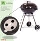 18 Inch 46cm Charcoal Kettle Barbecue Freestanding Portable BBQ Grill