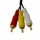 5m Triple 3 Phono 3RCA to 3RCA AV Audio Video Gold Cable Lead