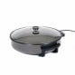 1500W Large Multi Function Electric Cooker Frying Pan Glass Lid