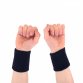Set of 2 Gym Sports Fitness Exercise Black Wrist Sweatbands