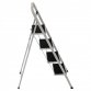 Foldable 4 Step Ladder Stepladder Non Slip Tread Safety Steel