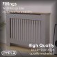 Medium Grey Wooden Slatted Grill Radiator Cover MDF Cabinet