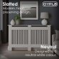 Large White Wooden Slatted Grill Radiator Cover MDF Cabinet