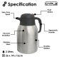2L Stainless Steel Airpot Insulated Vacuum Thermal Flask Jug