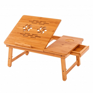 Portable Folding Bamboo Laptop Notepad Tablet Computer Table Desk Stand
