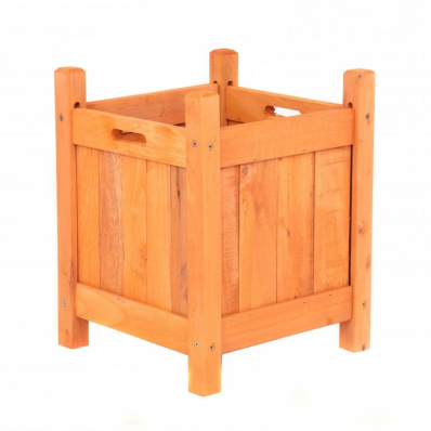 Garden Wooden Square Flower Planter Ornamental Plant Pot