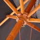 2.1m Wooden Black Garden Parasol Outdoor Patio Umbrella Canopy