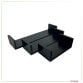 Set of 3 Black U-Shaped Floating Wooden MDF Wall Shelves DIY Home Storage