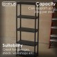 5 Tier Black Plastic Heavy Duty Shelving Racking Storage Unit