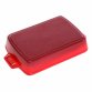 Cast Iron Red Enamel Roasting Pan Casserole Dish