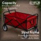 Red Heavy Duty Foldable Garden Festival Trolley Cart Wagon Truck