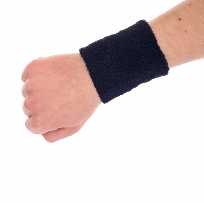 Set of 2 Gym Sports Fitness Exercise Black Wrist Sweatbands