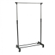 Adjustable Single Mobile Clothes Garment Hanging Rail