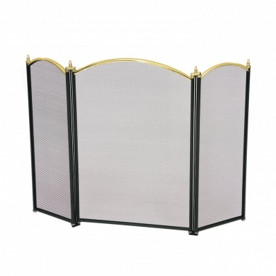 Heavy Duty Steel 3 Panel Fire Screen Spark Guard
