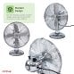 12" Inch Chrome Metal 3 Speed Desk Fan Oscillating