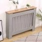 Medium Grey Wooden Slatted Grill Radiator Cover MDF Cabinet