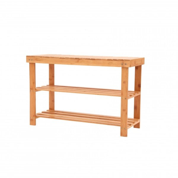 Bamboo shoe rack on sale bench