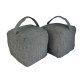 Pack of 2 Fabric Heavy Weighted Cube Door Stops Stoppers w/ Handle