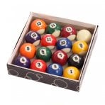 Full Size UK Regulation 16 Spots and Stripes Pool Ball Set 2"