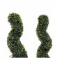 Set of 2 Artificial Topiary Boxwood Spiral Trees 80cm Indoor Outdoor Decoration