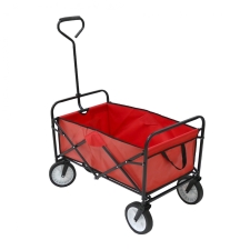 Red Heavy Duty Foldable Garden Festival Trolley Cart Wagon Truck