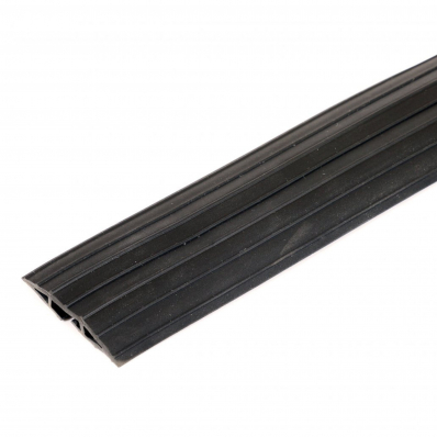 2m Black Rubber Floor Cable Protector Safety Trunking Ramp