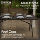 6ft Folding Rattan Trestle Table Heavy Duty Catering Garden Party 1.8m