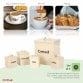 5pc Cream Kitchen Canister Set Bread Biscuits Tea Sugar Coffee