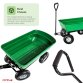 Heavy Duty Green Garden Cart with Tipping Barrow Trolley