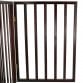 Dark Brown Dog Safety Folding Wooden Pet Gate Portable Indoor Barrier