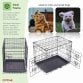 24" Folding Metal Dog Cage Puppy Transport Crate Pet Carrier